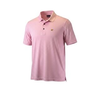 Jack Nicklaus Mens XL Pink White Striped STAYDRI Golf Polo Golden Bear
